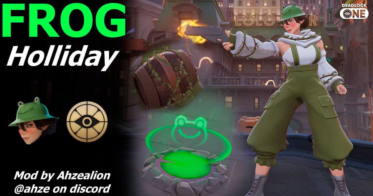 МОД для Deadlock: Frog Holliday Deadlock Skin, скин на Холидей