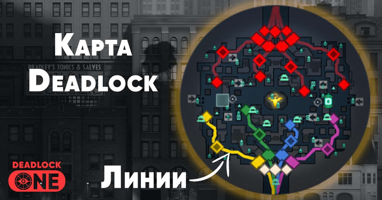 Линии и карта в Deadlock