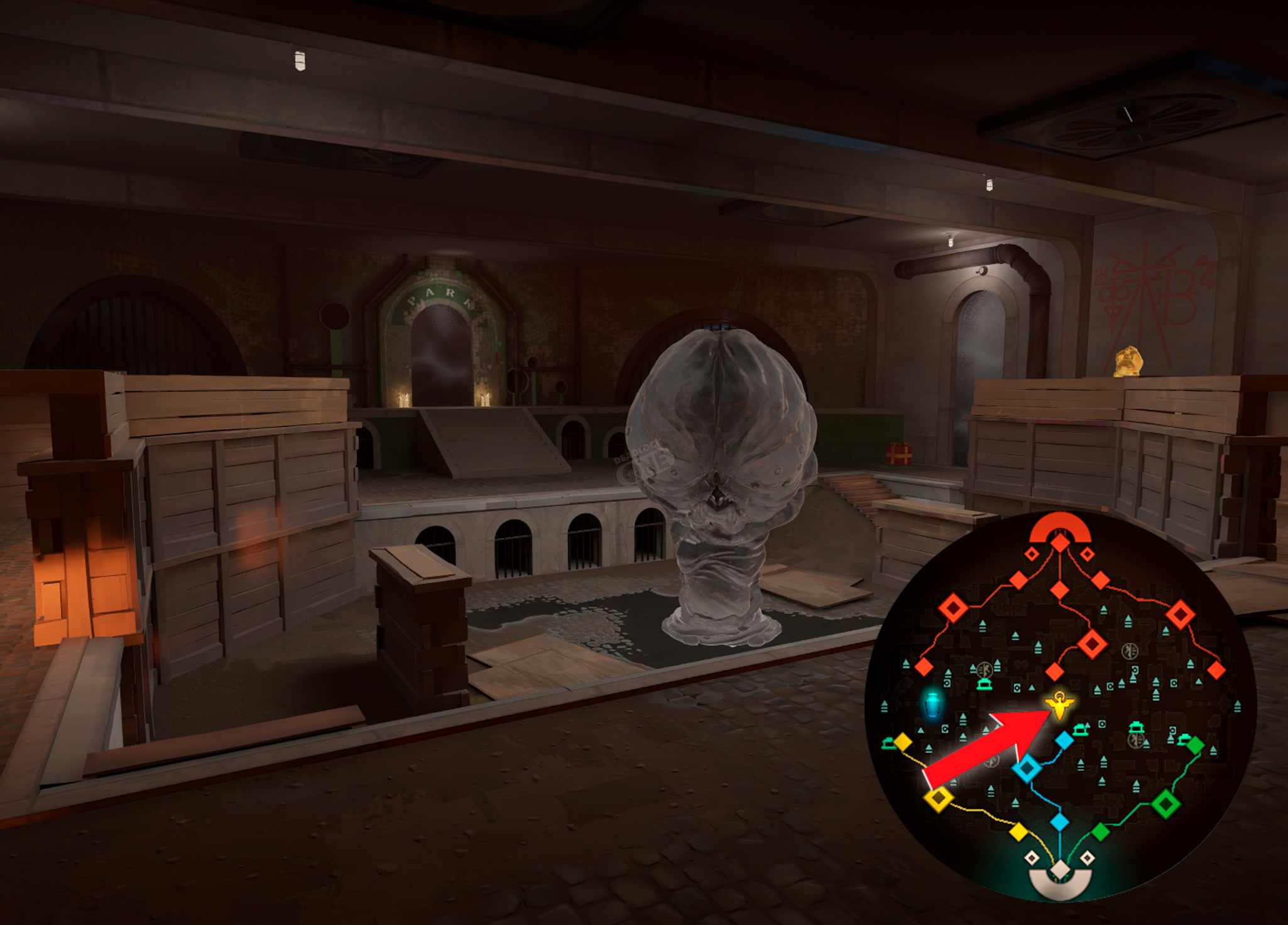 местонахождение Mid-Boss в Deadlock на карте