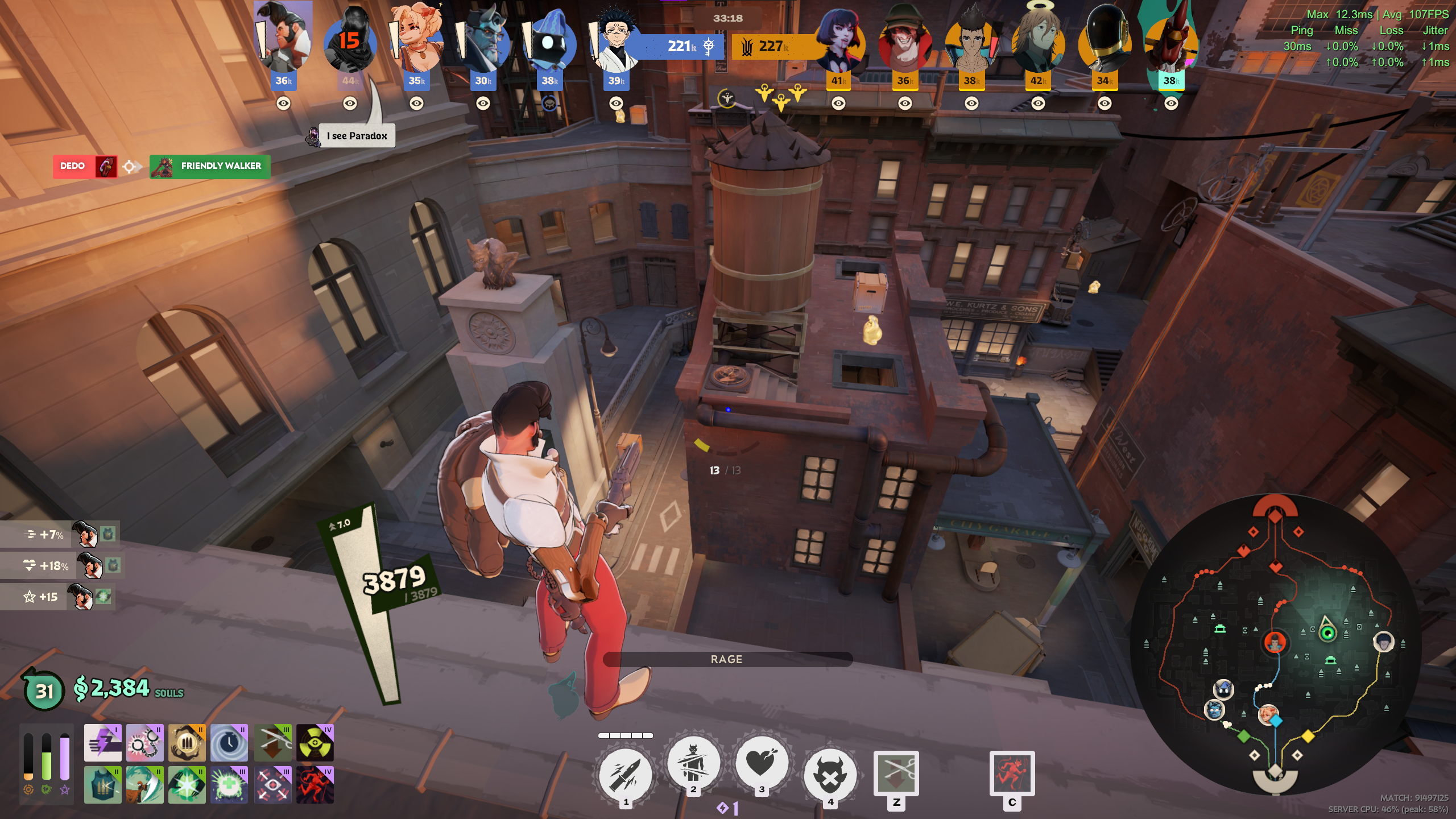 Jump Pads on top of the double sinner buildings have been removed Deadlock