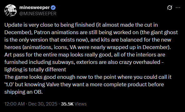 Январское обновление Deadlock (инсайдер)