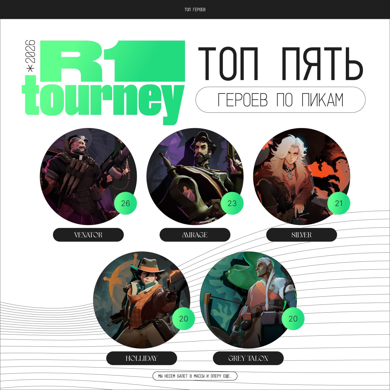 Топ 5 пиков на турнире R1 Tourney Deadlock