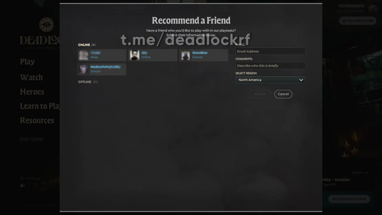 инвайты в новую игру Deadlock от valve.